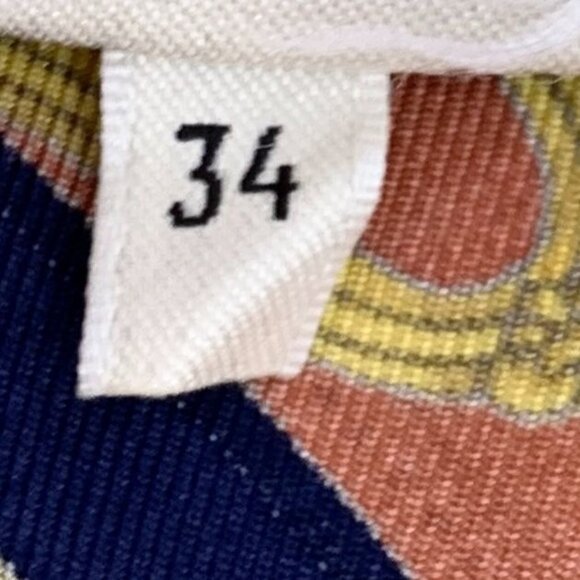 Hermès Paris Multicolor Chain Print Silk & Cashmere Long-Sleeve Pullover Top Siz - Picture 4 of 8